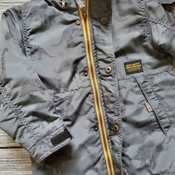 Next Direct Dinosaur Print Parka Fall Winter Size 3-4 NWOT - Picture 5 of 7